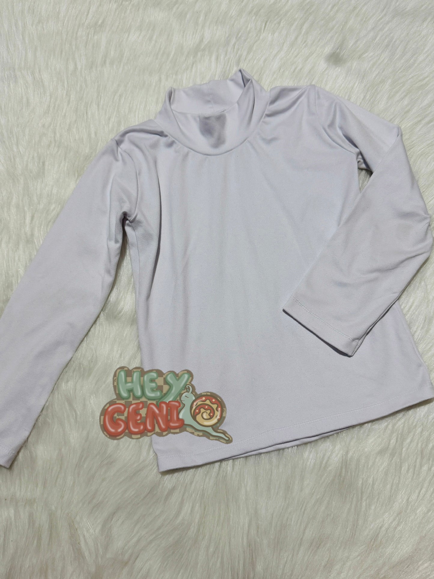 RTS 6Y WHITE FITTED MOCKNECK TOP