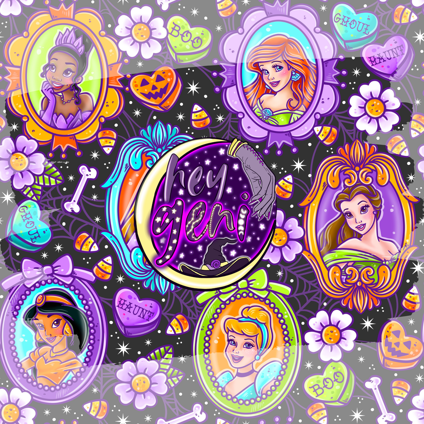 CUTE AND SPOOKY PRINCESS' FRAMES