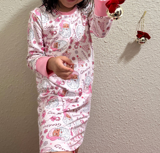 PINK SANTAS CUSTOM NAME