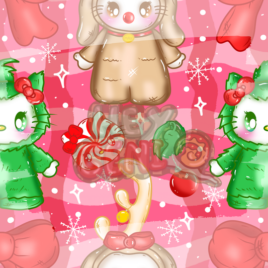6R!NCHY KITTY- RED PLAID