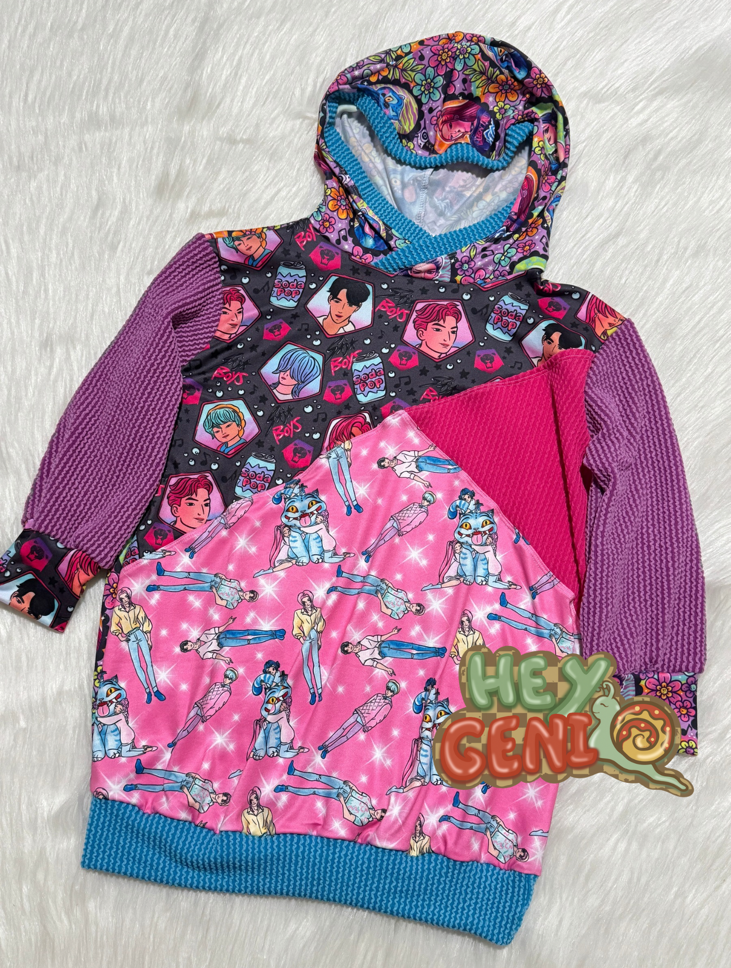 RTS 4T KPDH COLORBLOCK TUNIC HOODIE