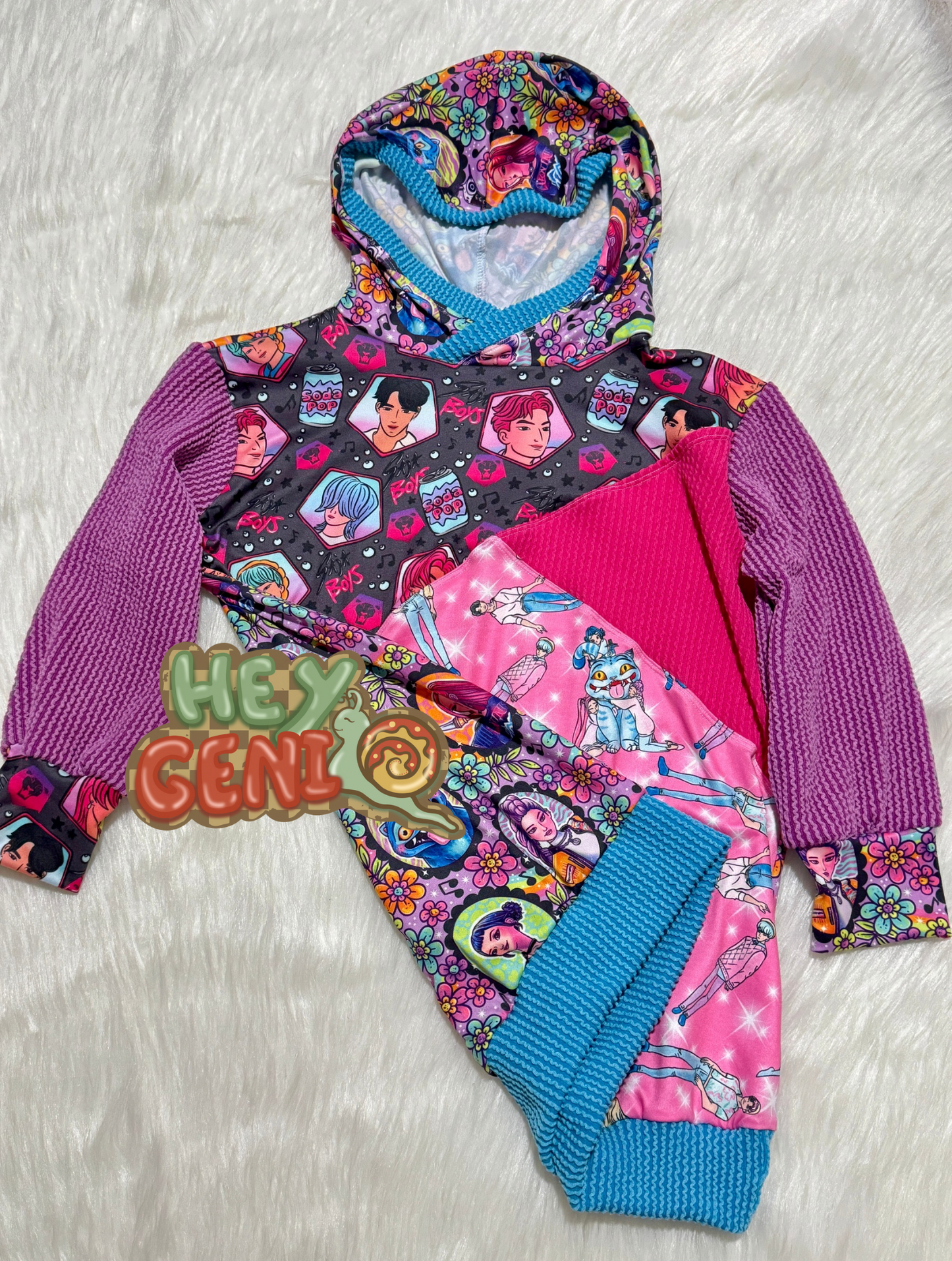 RTS 4T KPDH COLORBLOCK TUNIC HOODIE