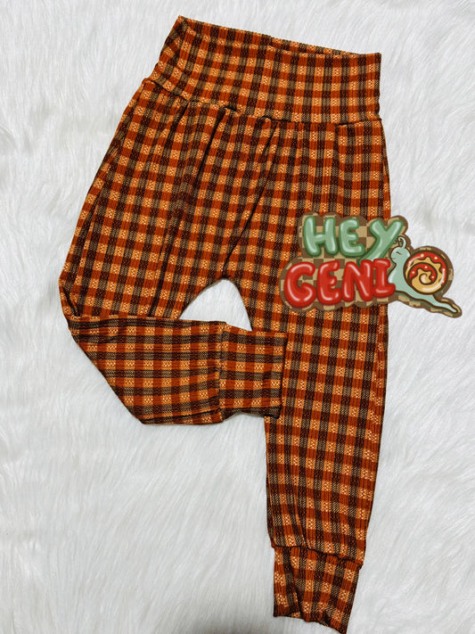 RTS 3T GINGHAM BROWN JOGGERS