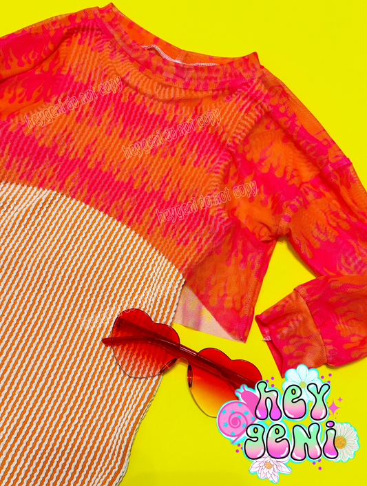 4T RTS MESH FLAMES HONEY TOP ONLY