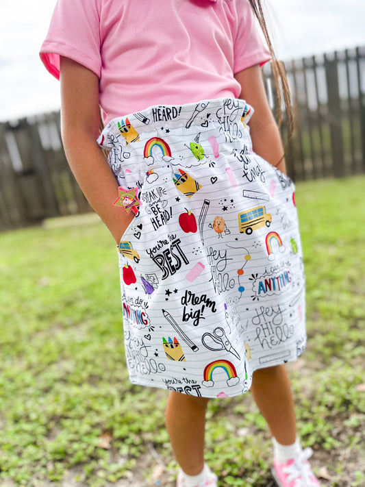 DREAM BIG PAPERBAG SKIRT